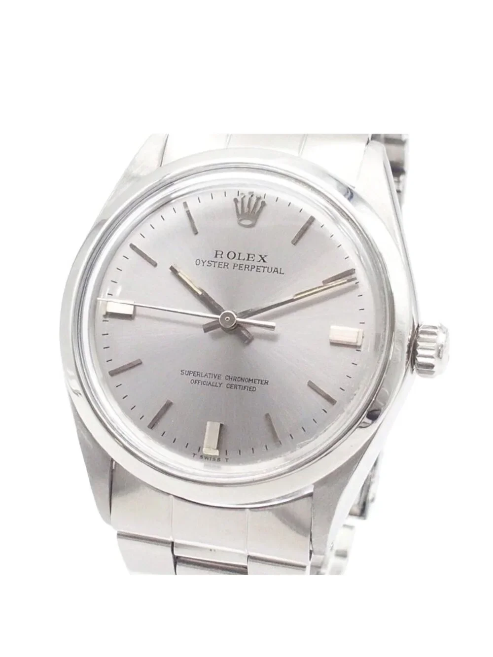Rolex Oyster Perpetual Silver SS Wrapped Bracelet Antique Vintage Watch